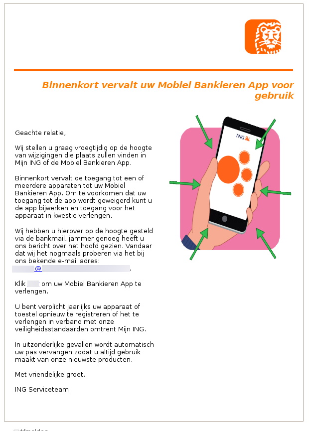 thuis vacuüm Prooi Diverse onderwerpen Klik op "Lees meer" ( Vervallen bankieren app/toestel)  - Fraudehelpdesk